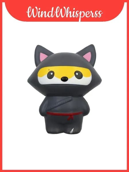 игрушка ninja fox с материалом pu для релаксации и снятия стресса в повседневном использовании серый
