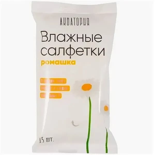 Акватория Влажные салфетки 15 шт