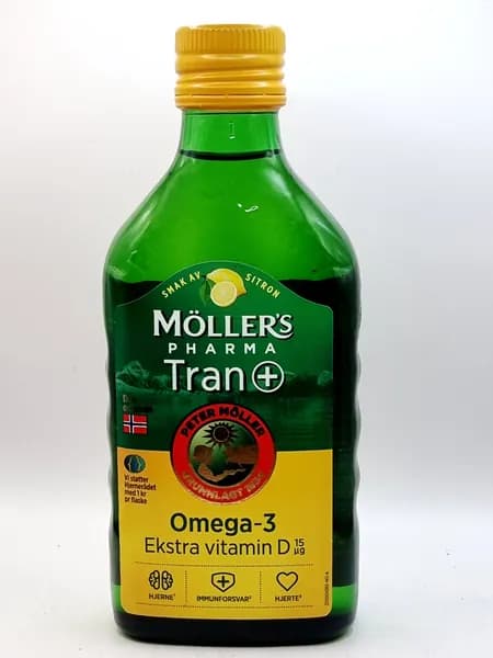 Рыбий жир с цитрусовым вкусом Moller Tran Omega-3 , витамин D 250 мл (Норвегия)