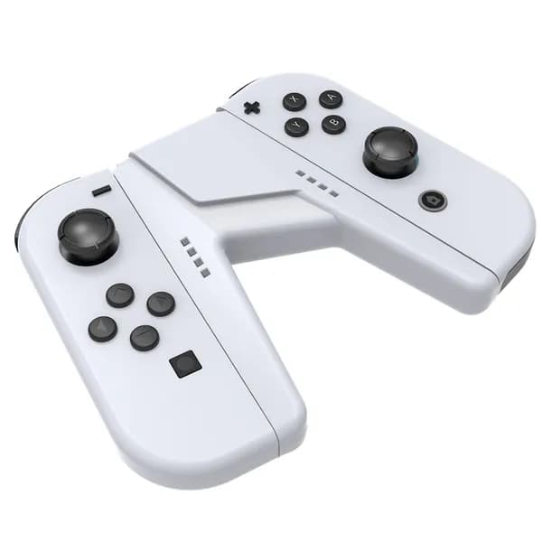 Зарядная ручка для Joy-Con контроллеров Nintendo Switch OLED, белая, с функцией зарядки во время игры
