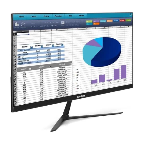 ExeGate 24.5" Монитор (EX300410RUS), IPS, 1920x1080, 75 Гц, черный