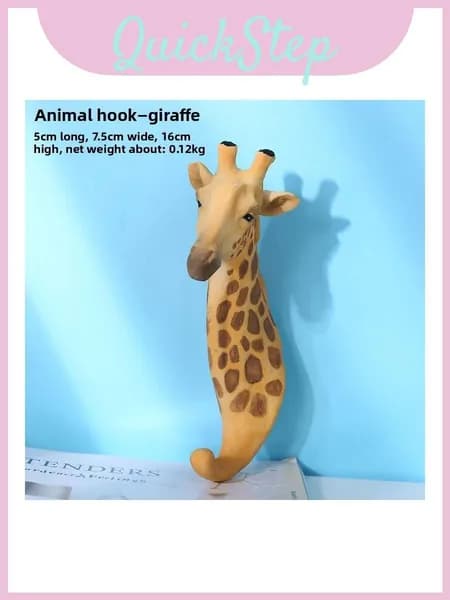 настенные крючки resin animal для декора дома и офиса с дизайном жирафа и шимпанзе, жираф
