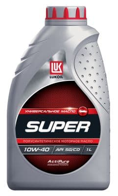 ЛУКОЙЛ (LUKOIL) СУПЕР 10W-40 Масло моторное, Полусинтетическое, 1 л