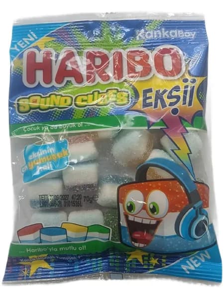 Жевательный мармелад Харибо кубис, Haribo sound cubies