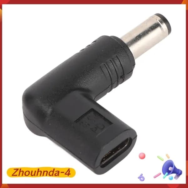 Компактный USB Type C Женский до DC 5.5x2.1мм Адаптер, 100W, для быстрого зарядки