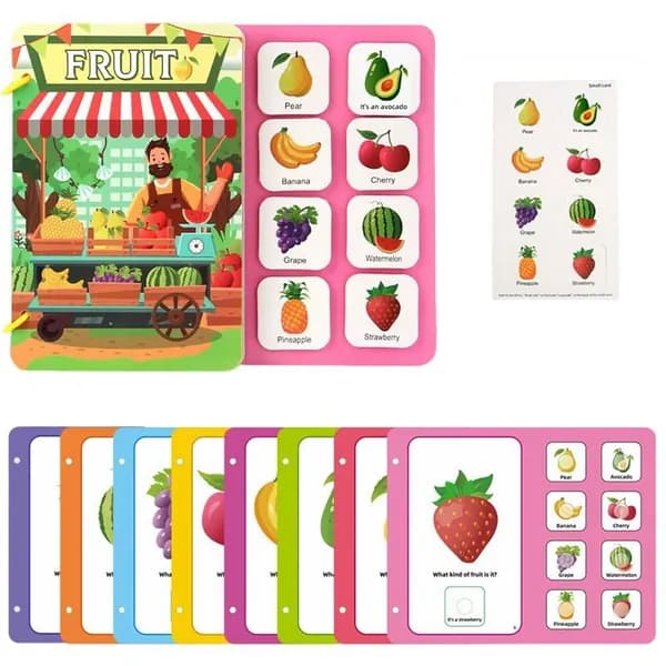 Образовательная наклейка Монтессори Busy Card Book Многоразовая комбинирующая головоломка для когнитивного обучения детей в домашнем классе