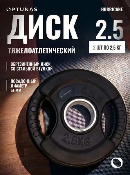 Hurricane Диски для штанги, 5 кг, диаметр диска: 21 см