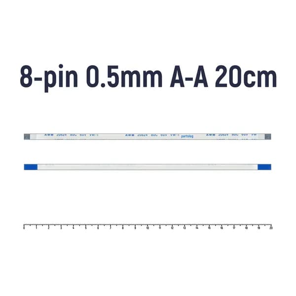 FFC Шлейф тачпада для ноутбука Lenovo IdeaPad B570 B575 E570 V570 Z570 8-pin Шаг 0.5mm Длина 20cm Прямой A-A AWM 20624 80C 60V VW-1