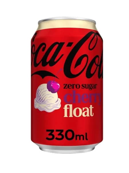 Газированный напиток Cola cherry float Zero Кола Мороженое с вишней Без сахара, 1 шт 330 мл
