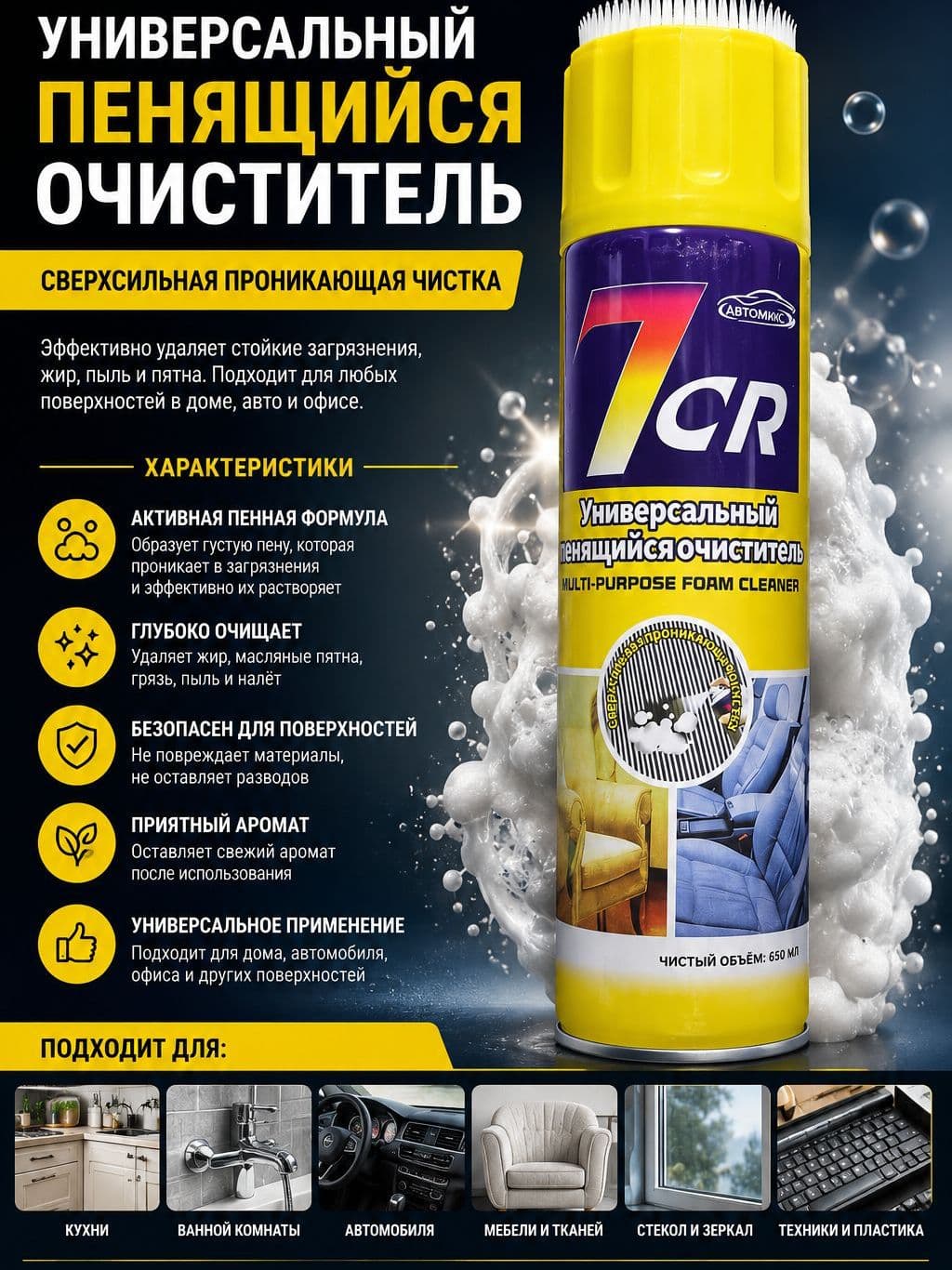 Пенный очиститель салона 7 с
