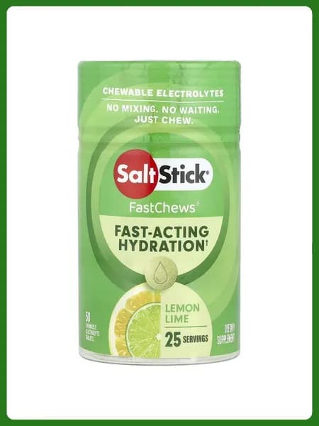 Спортивные электролиты SaltStick, FastChews, жевательные электролиты, лимон и лайм, 50 жевательных таблеток