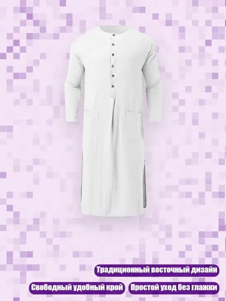 Мужская арабская длинная рубаха (тоб), Белый - L