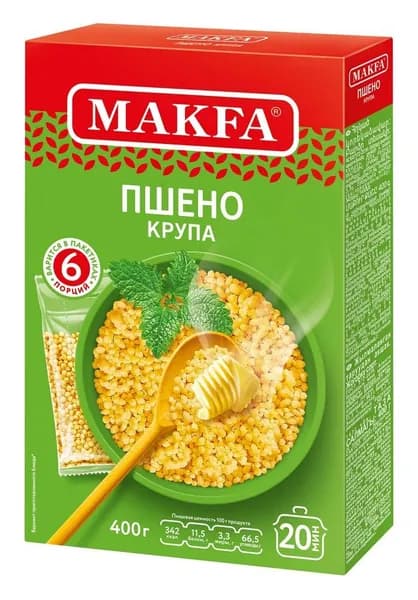 Крупа пшено шлифованное, 6шт*66г (Макфа ОАО)