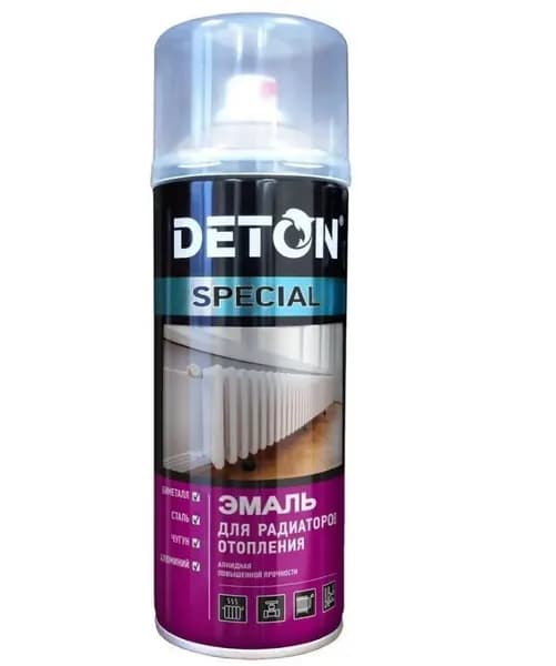 Краска для радиаторов отопления DETON Special белая 520 мл Россия