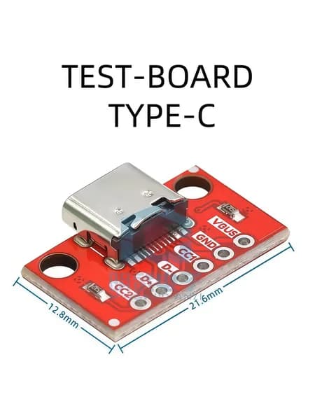 Адаптерная плата TYPE-C USB в разъём DIP B типа с припаянным женским штырьковым разъёмом, TYPEC, и включённым штырьковым разъёмом