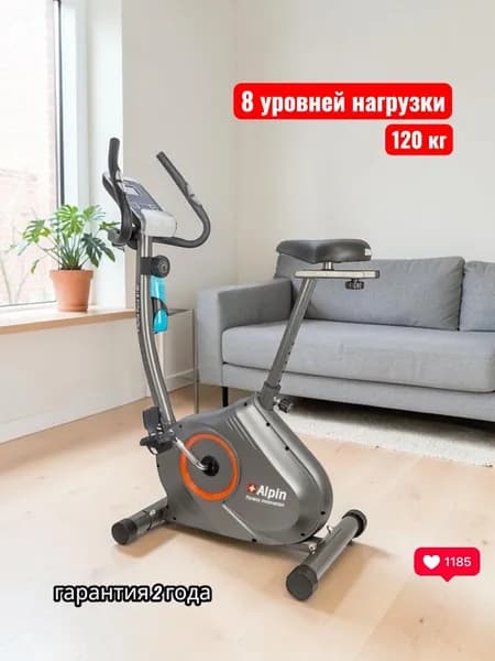 Велотренажер Alpin Picco B-180 серый