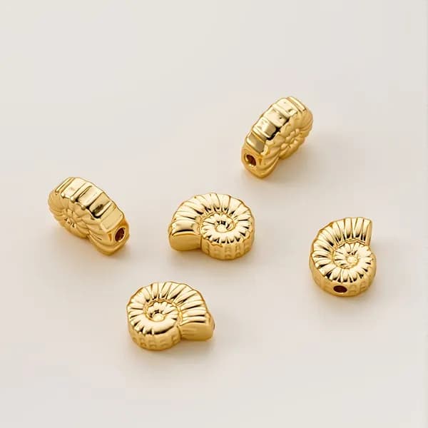бусины для рукоделия, цвет золота 18k , 2шт.