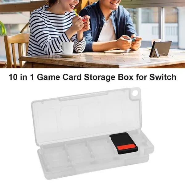 Коробка для карт Nintendo Switch на 10 игр, белая, компактная и прочная