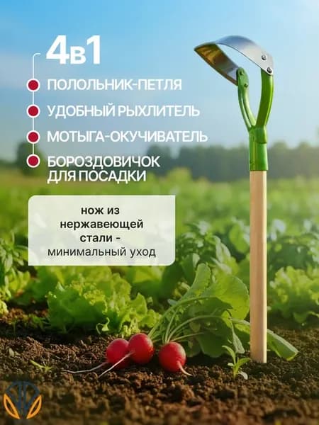 Мотыга-бороздовичок для посадки и прополки