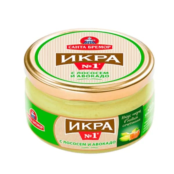 Икра мойвы с лососем и авокадо Санта Бремор 180 г