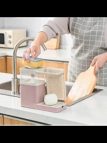 Диспенсер для мыла 3 в 1 с держателем ЦЗелёный