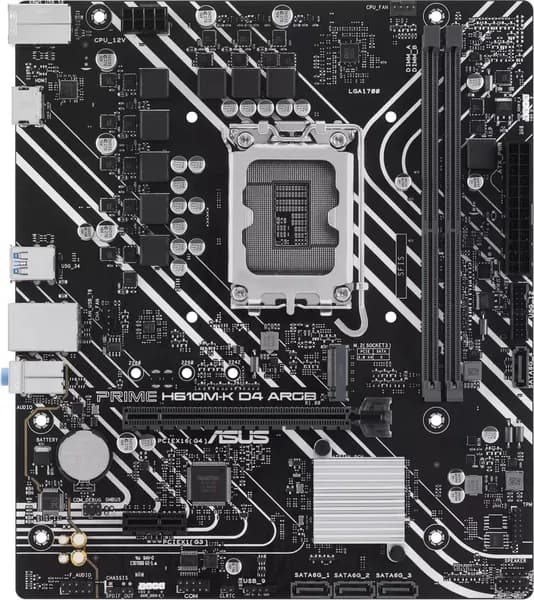 ASUS PRIME H610M-K D4 ARGB, LGA 1700, DDR4, Материнская плата