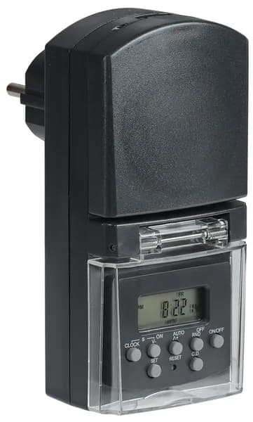 Розетка-таймер РТЭ-3 электронный 1мин 7дн 140on/off 16А IP44 черный IEK