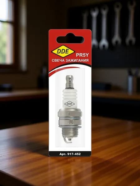 Свечи зажигания DDE - PR5Y, (Champion RCJ6Y, Bosch WSR5F,NGK BPM), для двухтактных двигателей менее 30см.куб