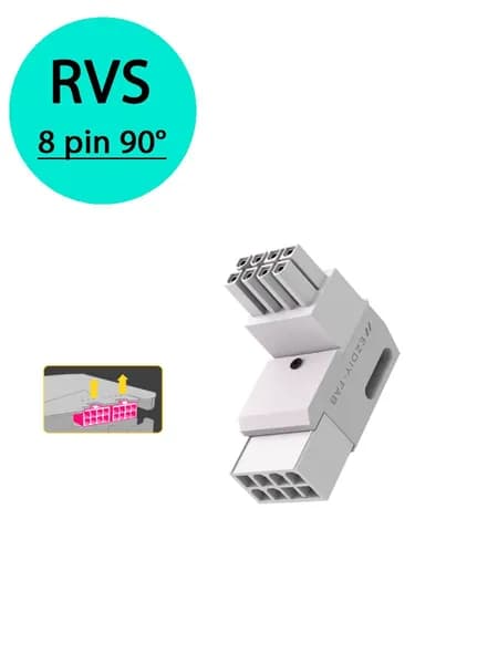 ATX адаптер для видеокарты 8pin угол 90 градусов RVS