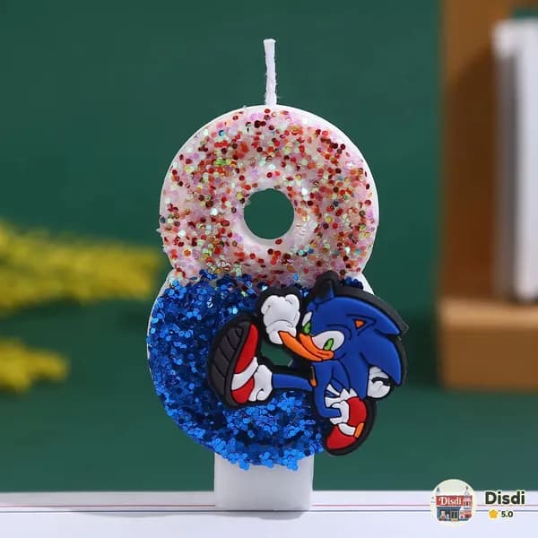 Свечи для торта цифра 8 "Без отдушки", 7.5 см х 4 см, 1 шт