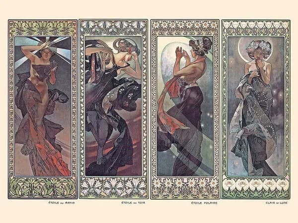 Постер А3. Альфонс Муха. Серия "Звезды".