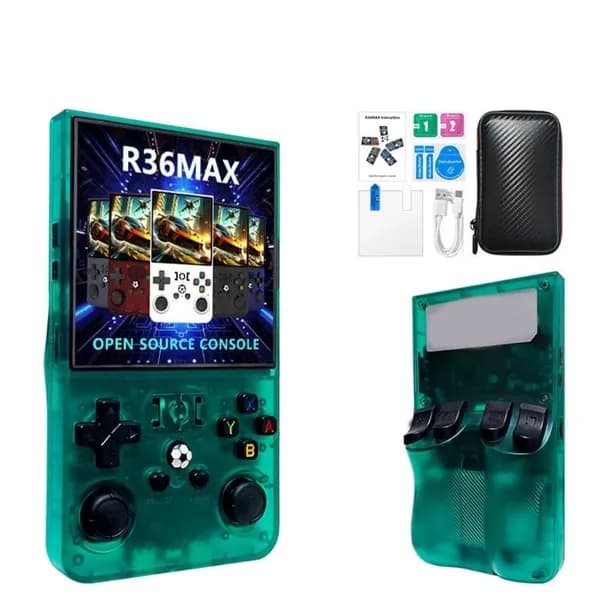 Портативная игровая консоль R36Max, Насыщенный зеленый