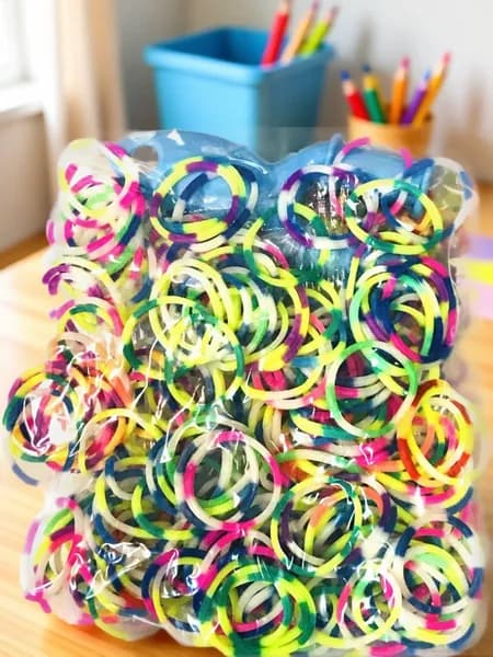 Резинки для плетения Loom Bands нежно салатовые 600 штук