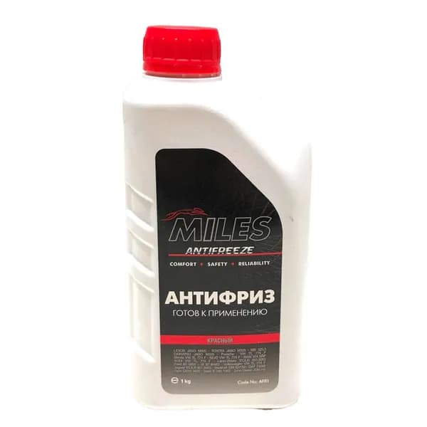 Антифриз Miles Красный G12,G12+ 0.9Л (MILES AFR1)