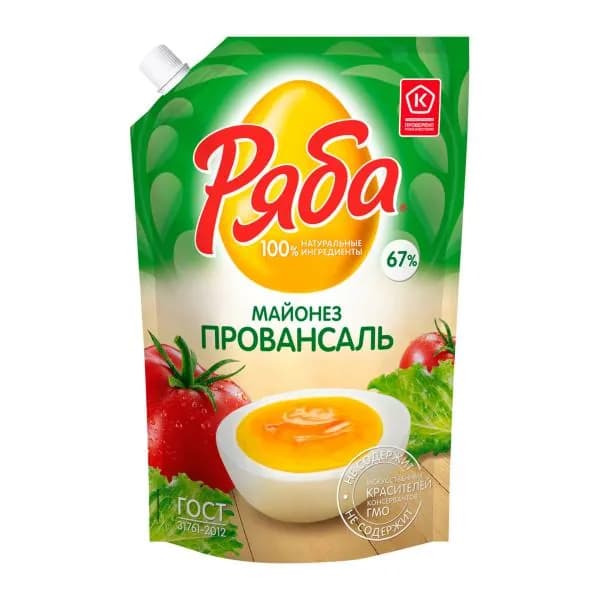 Майонез Ряба Провансаль 67% 630г