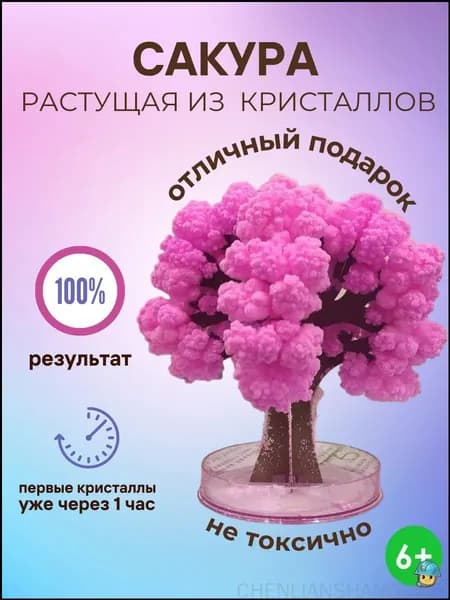 Набор для опытов Растущие кристаллы дерево Сакура