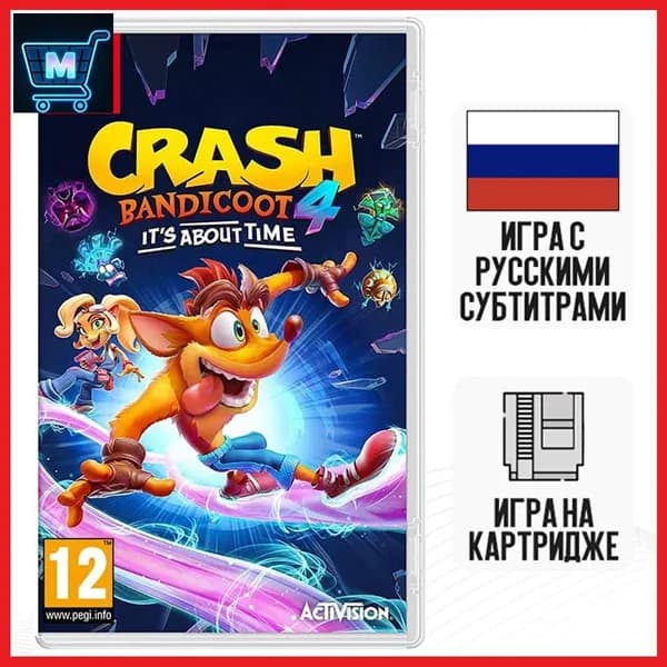 Игра Crash Bandicoot 4: Its About Time (Nintendo Switch, Русские субтитры)