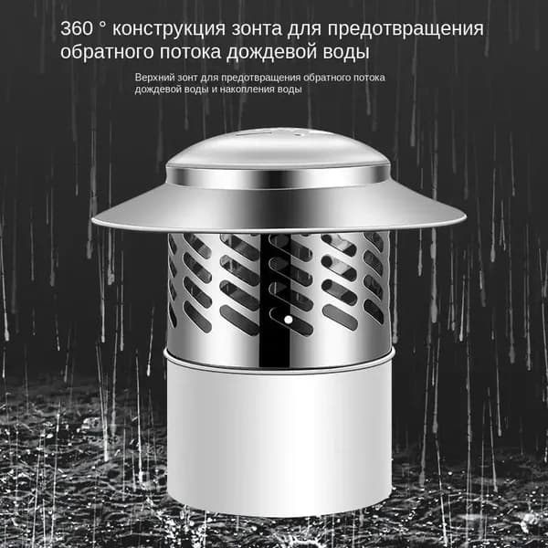 Зонт из нержавеющей стали f75 мм, универсальный,Воздухозаборник для зонта