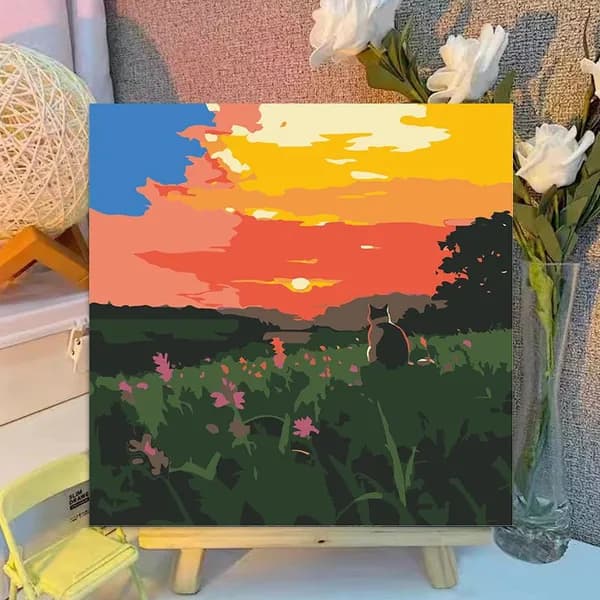 Картина по номерам на холсте с подрамником 20*20CM
