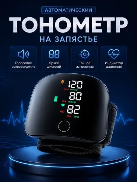 Премиум тонометр на запястье, качественный