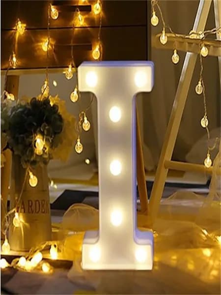 Большая светящаяся алфавитная декоративная вывеска "Любовь" LED A-Z, I