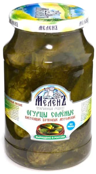 "Меленъ"Огурцы соленые "Муромские" бочковые 0.900 ст/б