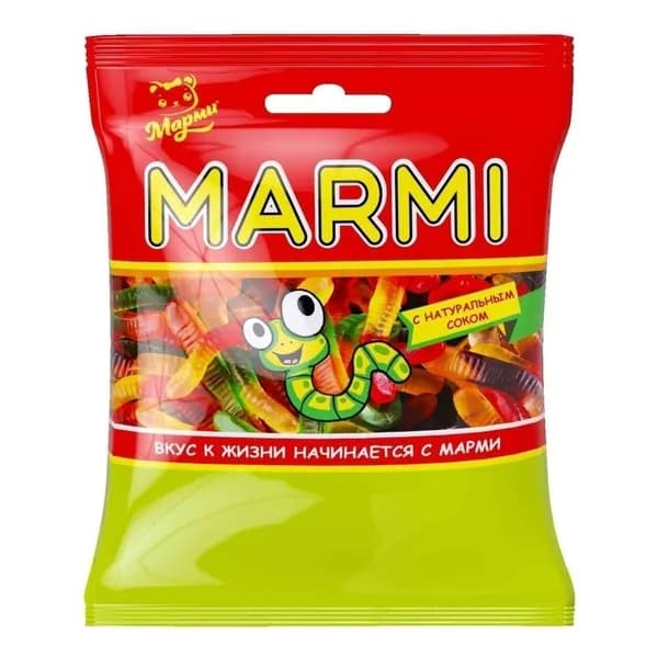 Мармелад Марми жевательный Черви 100 г