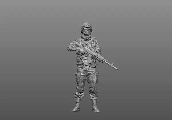 "Солдат №1" Фигурка в масштабе 1:43 для диорам и коллекционирования. Высота фигурки 4 см.