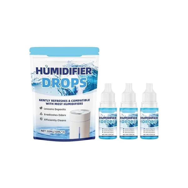 Средство для чистки увлажнителя HUMIDIFIER DROPS, 30 мл в 3 бутылочках, легко смывает налет