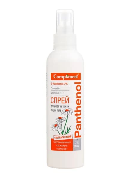 Compliment Спрей для ухода за кожей лица и тела Panthenol,150 мл