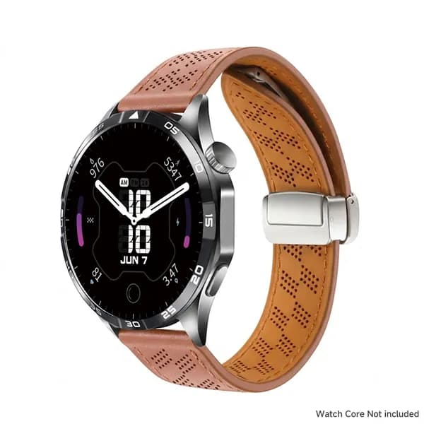 22мм Кожаный Перфорированный Ремешок Для Huawei Watch GT6Pro GT6 GT5 GT4 GT3 Pro 46мм Универсальный Классический Мужской Браслет