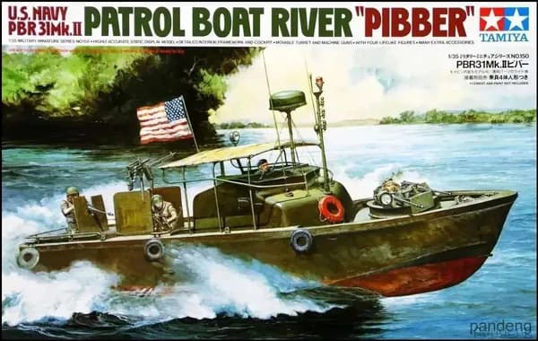Качественная премиумсборка патрульного судна Riverine Pibber 1/35 от TAMIYA, U.S PBR31 MKII, является популярной.