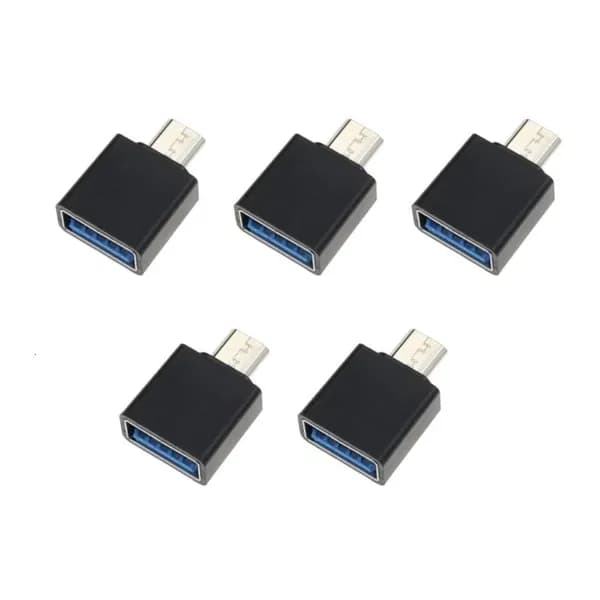 USB C на адаптер Type OTG конвертеры для быстрой передачи данных и зарядки совместимы со смартфонами и планшетами, Черный - Микроинтерфейс