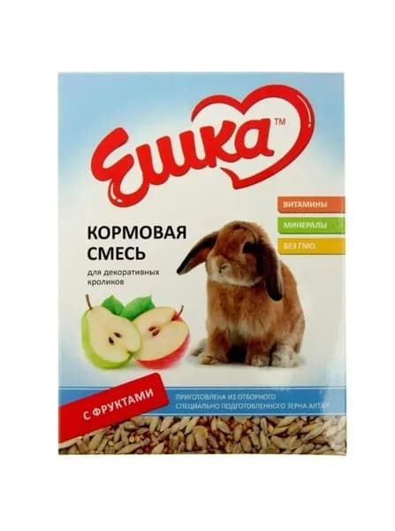 Ешка Кормовая смесь с фруктами для декоративных кроликов, 450 гр